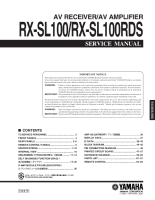Yamaha RXSL-100-RDS - Service Manual